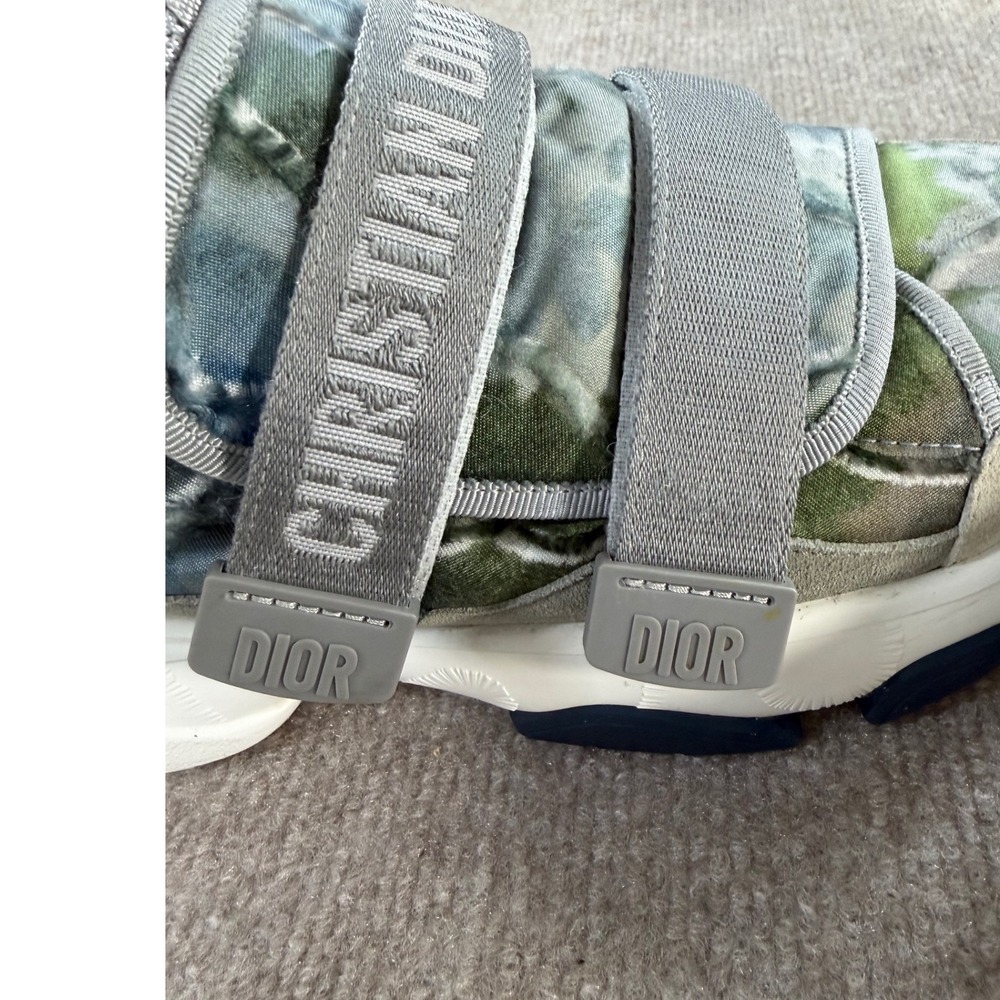 Christian Dior D-Connect Tie Dye Quilted Sneakers Grey Blue Women 11/Mens 8.5 - Picture 11 of 11
